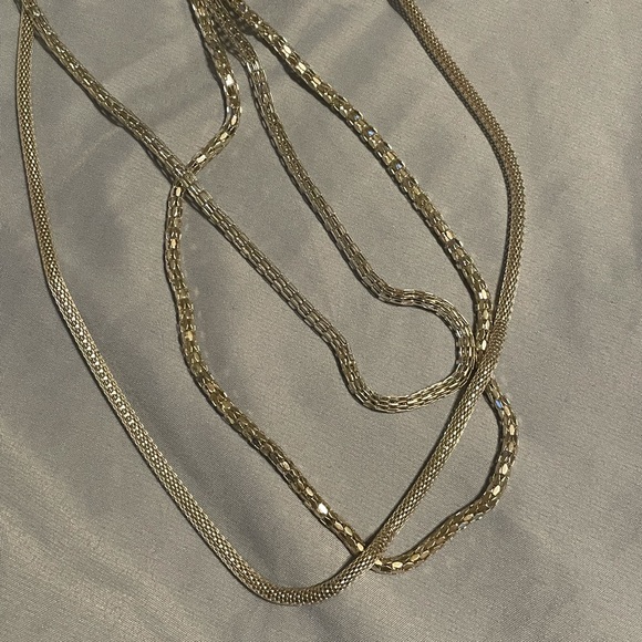 Jewelry - ➡️ 3 Strand Silvertone Necklace